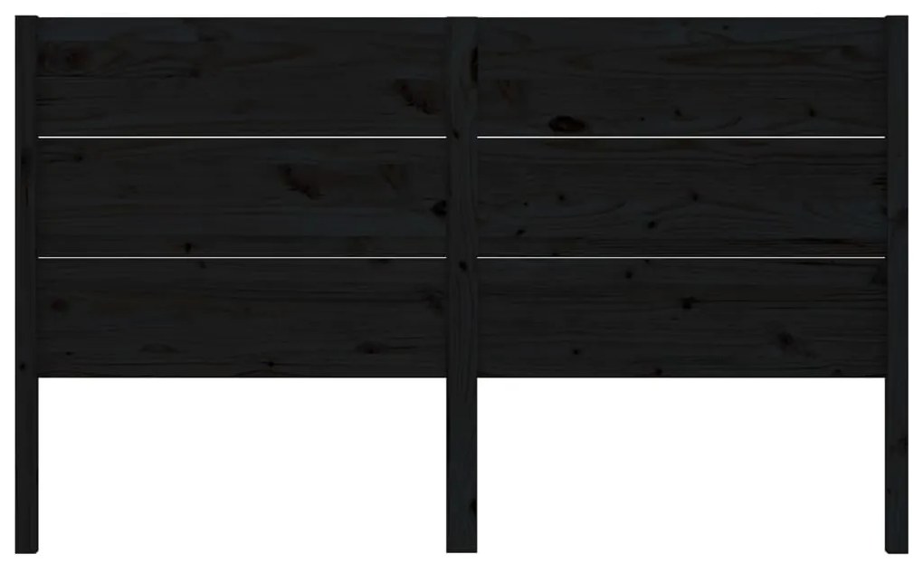 Cabeceira de cama 206x4x100 cm pinho maciço preto