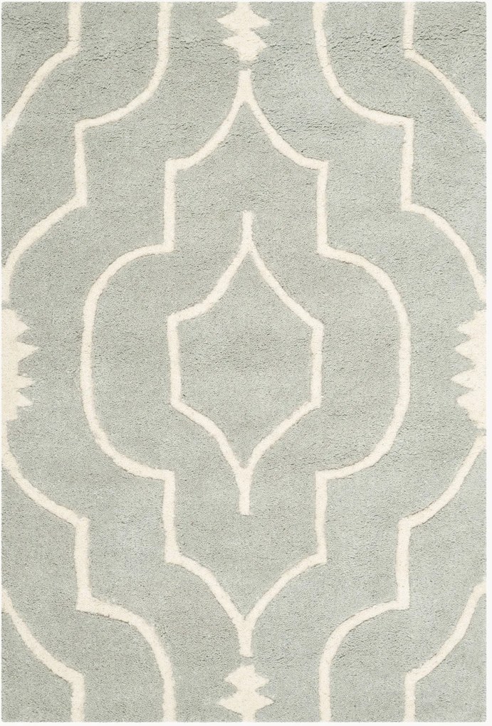 Tapete de lã artesanal de pelo curto Morgan