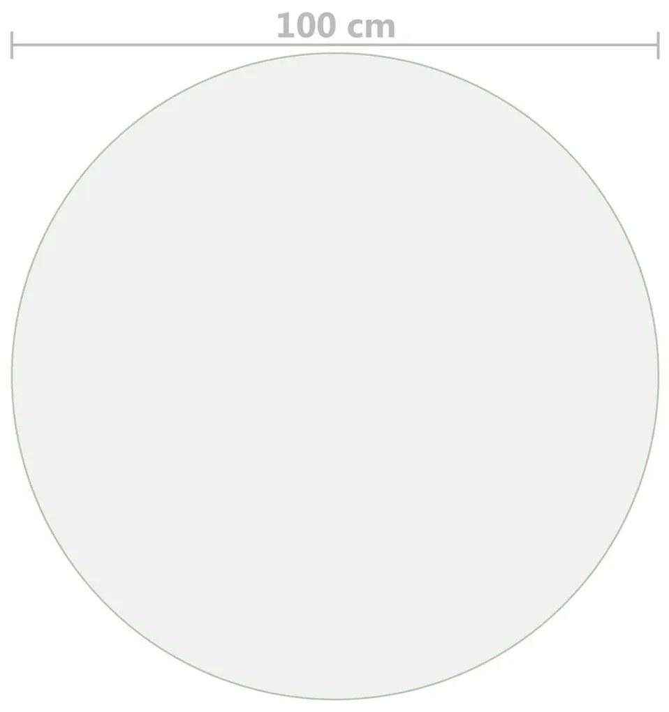 Protetor de mesa Ø 100 cm 1,6 mm PVC transparente