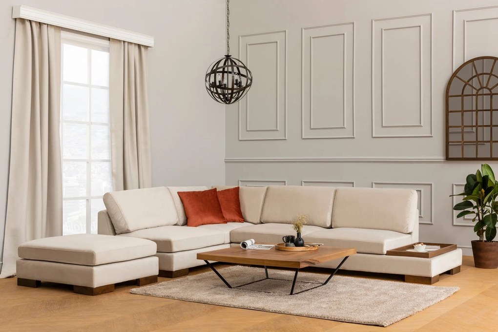 **** Sofá de Canto Tulip – Bege – 193 cm x 313 cm

**