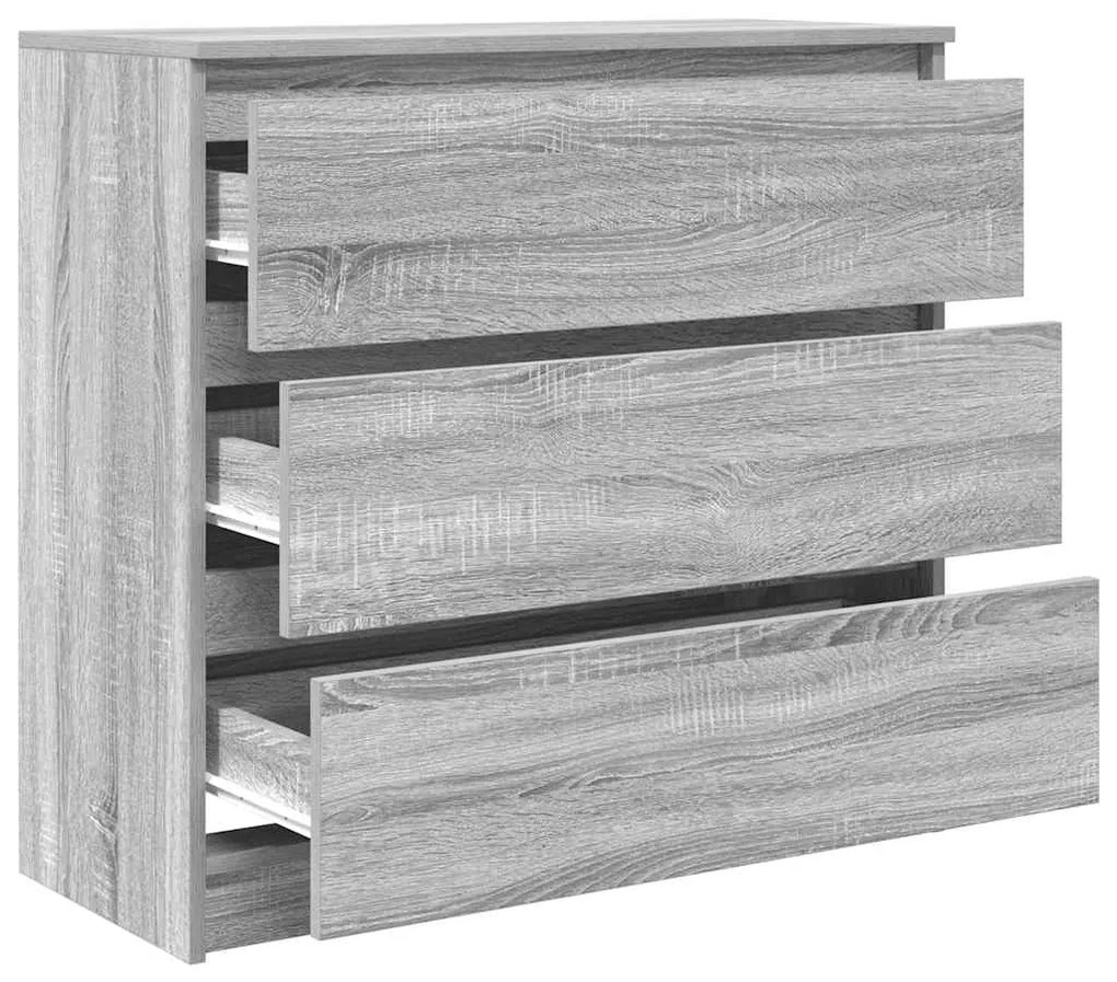 Aparador 80x35x76 cm derivados de madeira cinzento sonoma