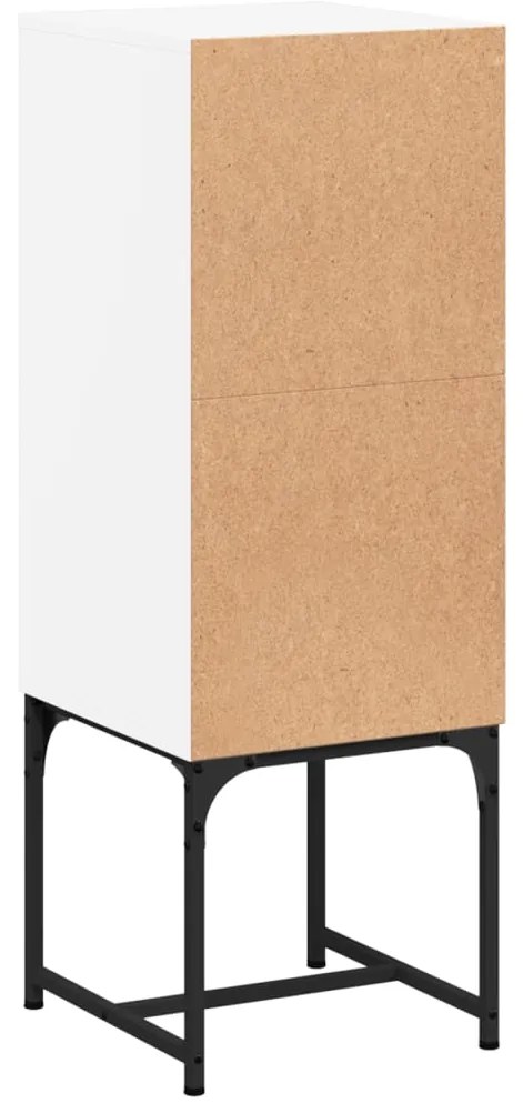 Armário de apoio c/ porta de vidro 35x37x100 cm branco