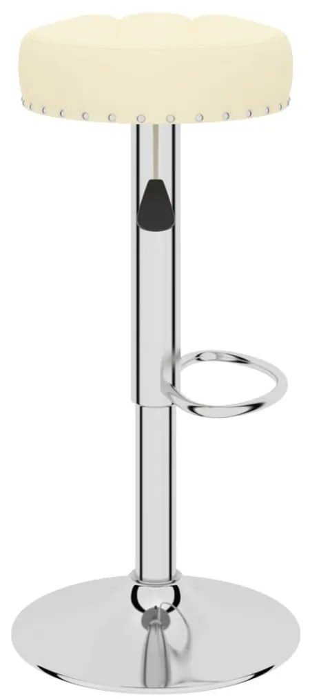 Bancos de bar 2 pcs tecido cor creme