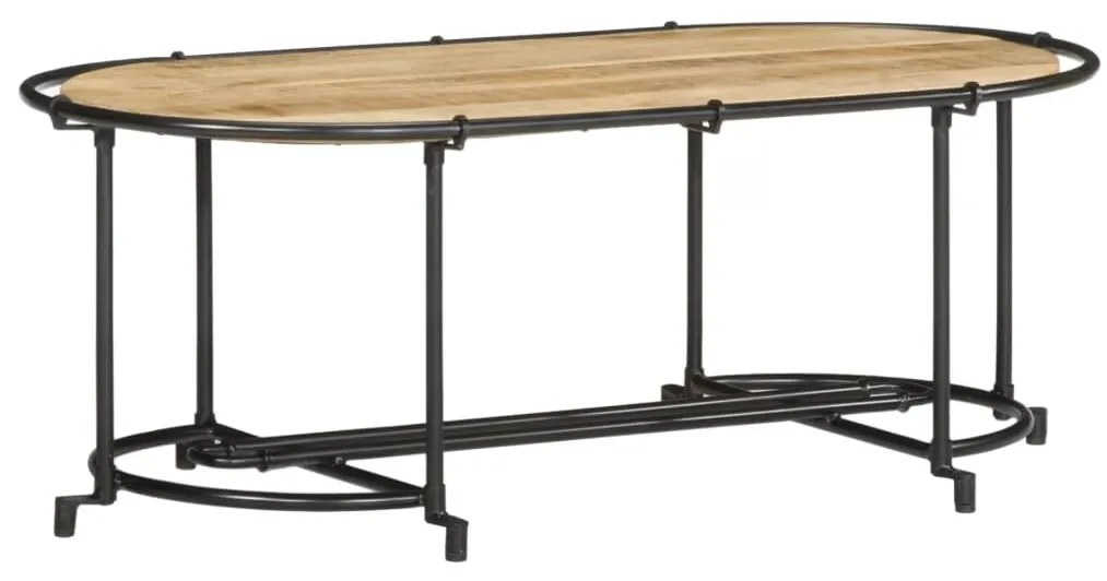 vidaXL Mesa de centro 110x55x40 cm madeira de mangueira áspera maciça