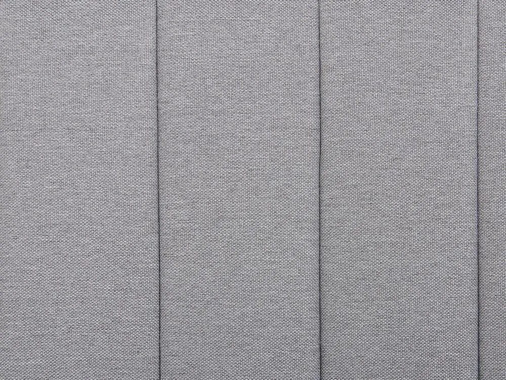 Cama de casal em tecido cinzento claro 160 x 200 cm POITIERS Beliani