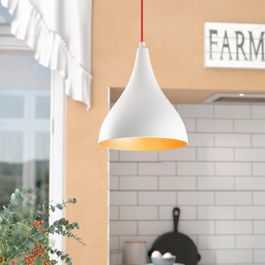 Candeeiro de Teto Berceste – Branco – 22 cm x 122 cm