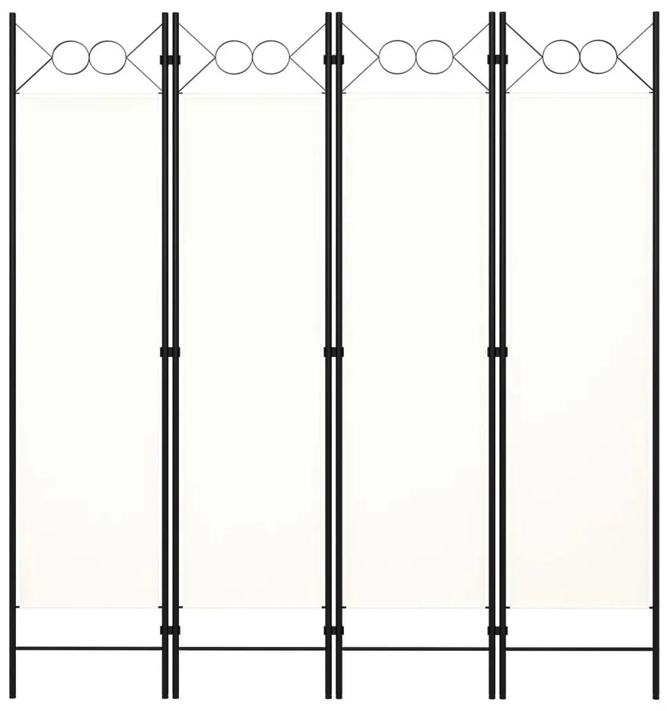 Divisória de quarto com 4 painéis 160x180 cm branco