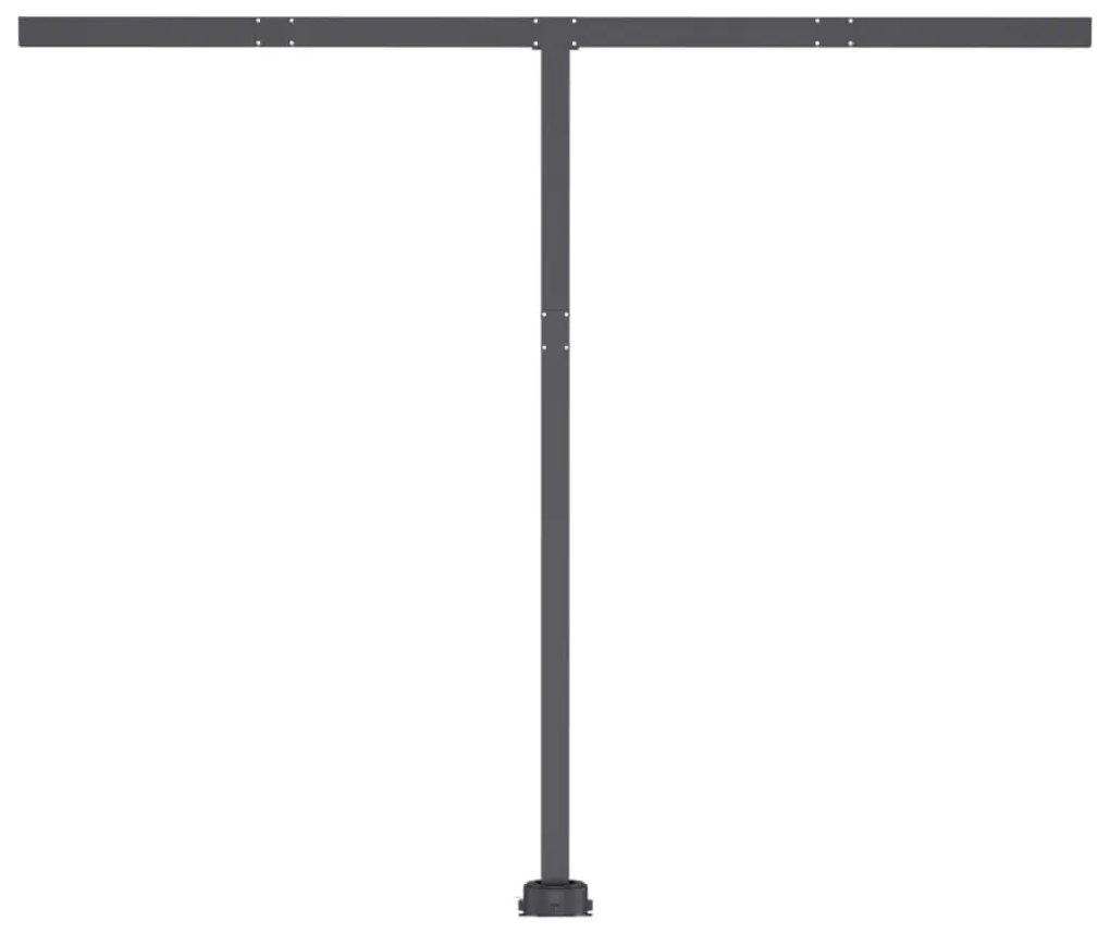 Toldo retrátil manual independente 350x250 cm azul e branco