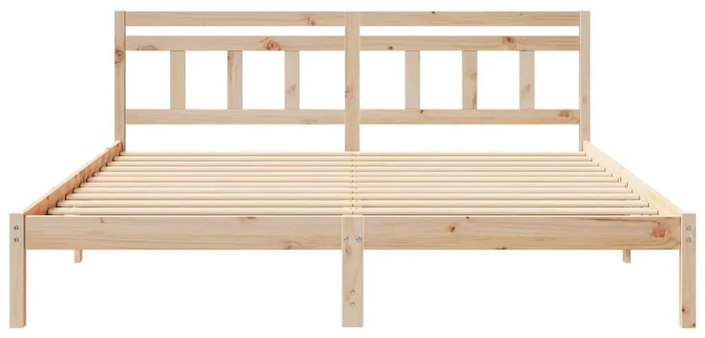 Estrutura da Cama Castanho 180 x 200 cm Madeira de Pinheiro