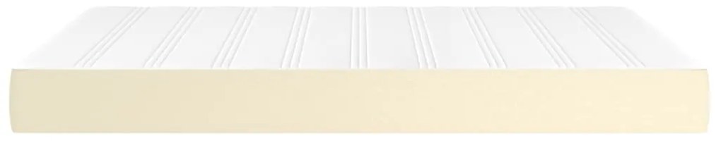 Colchão de molas ensacadas 140x200x20 cm couro artificial creme