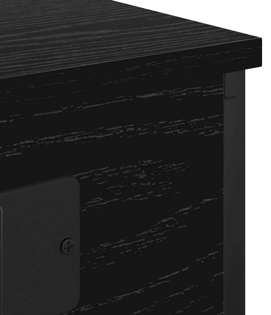 Armário de Cabeceira 2 pcs Carvalho preto 41 x 31 x 51 cm