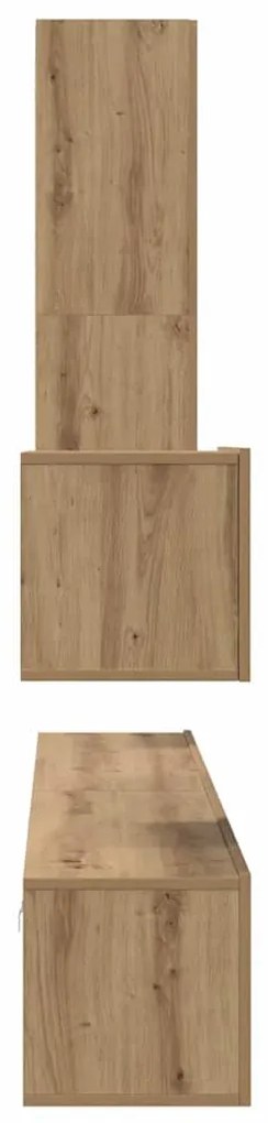 Conjunto de Estantes para TV 4 pcs carvalho artisiano Médio