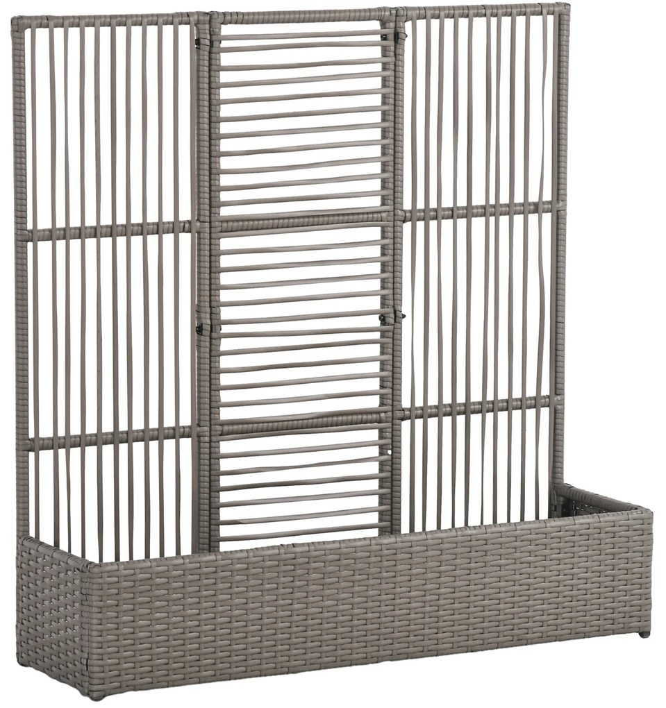 Outsunny Suporte para Plantas com Treliça Compartimento Retangular em Resina Entrançada e Aço 103x29x103 cm | Aosom Portugal
