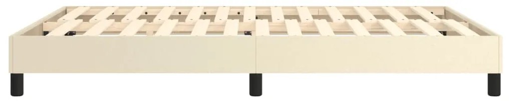 Estrutura de cama 140x200 cm couro artificial cor creme