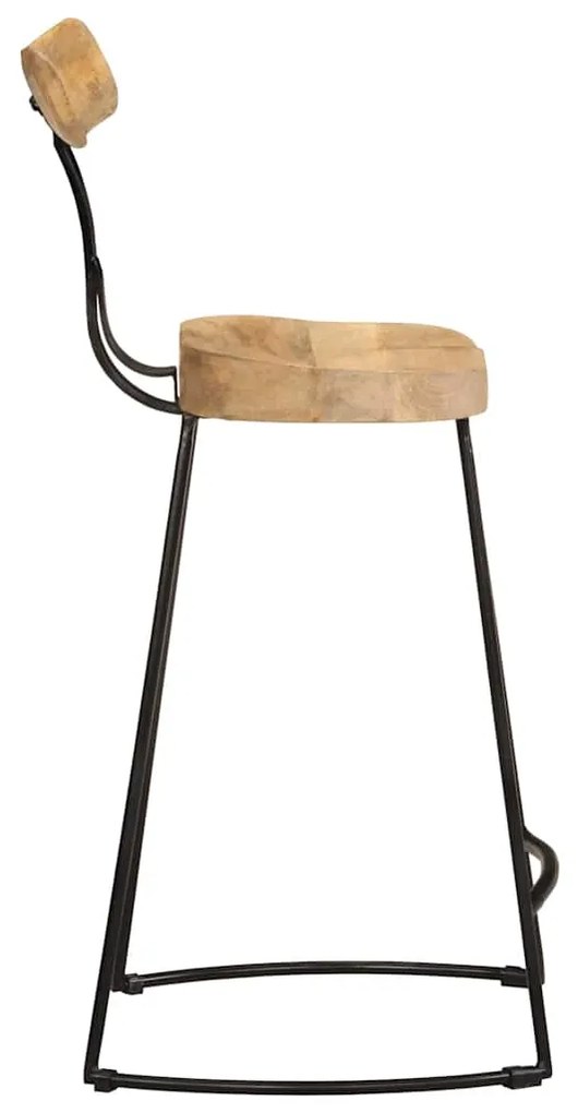 Bancos de bar 2 pcs 49x43x88 cm madeira de mangueira maciça