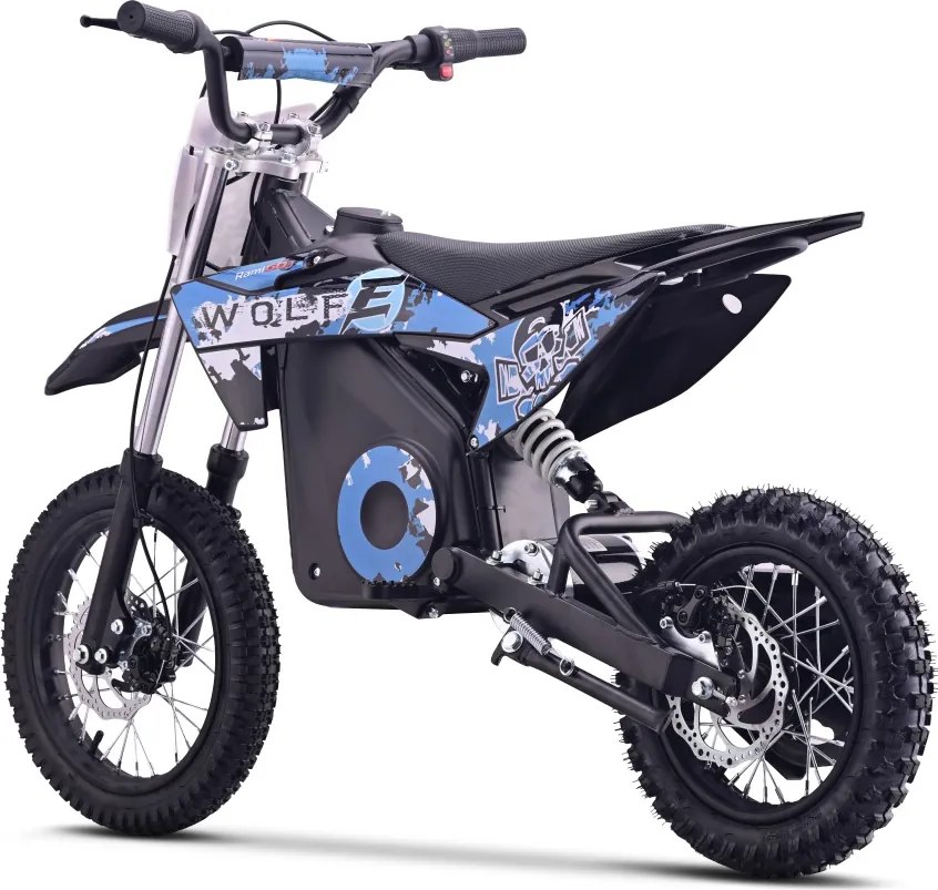 Mota Elétrica Infantil WOLF-E 1000W 36V com Bateria de Lítio, 3 Velocidades e Travões de Disco – Azul