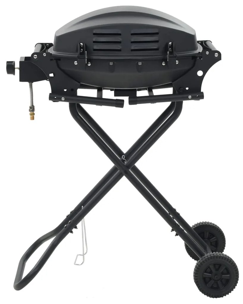 Grelhador/barbecue a gás portátil c/ zona cozinhar preto