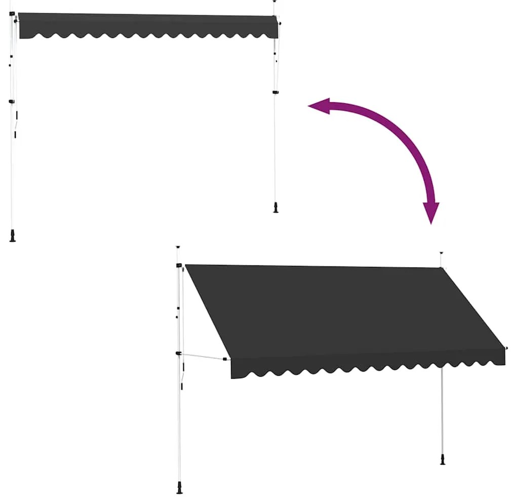 Toldo retrátil manual 400 cm antracite