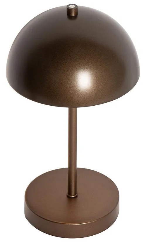 Candeeiro de mesa para exterior bronze escuro recarregável com LED e regulador de 3 níveis - Keira