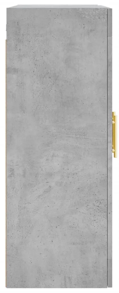 Armário de parede 69,5x34x90 cm cinzento cimento