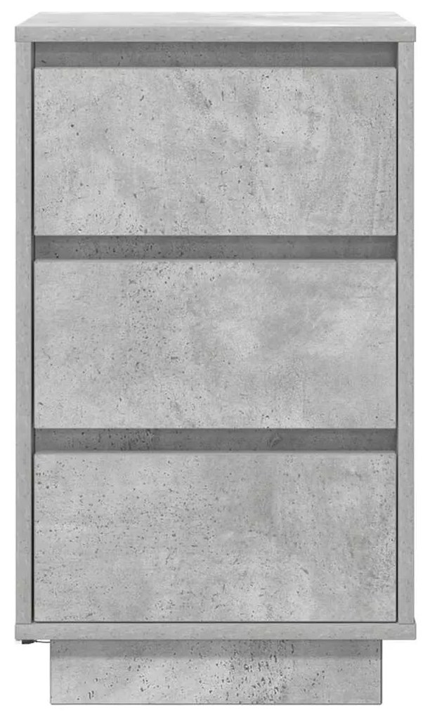 Mesa de cabeceira com luzes LED 38x34x65 cm cinzento-cimento
