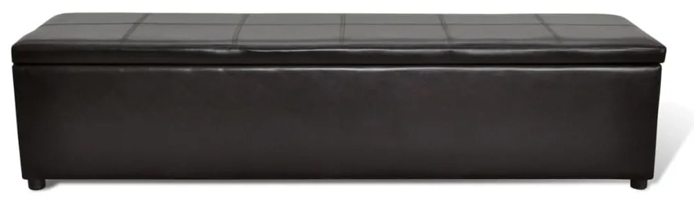vidaXL Banco de arrumação 168x44x44 cm castanho