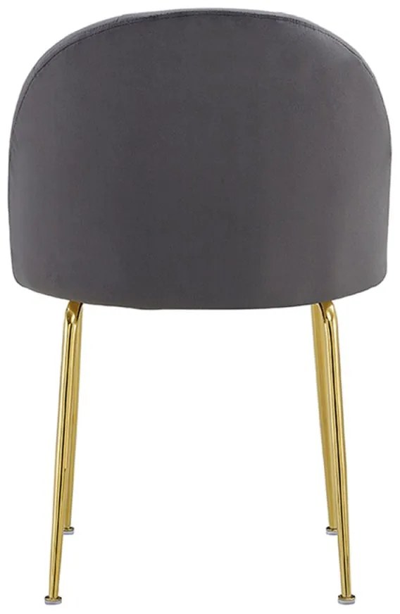 Cadeira Laget Gold Veludo - Cinza