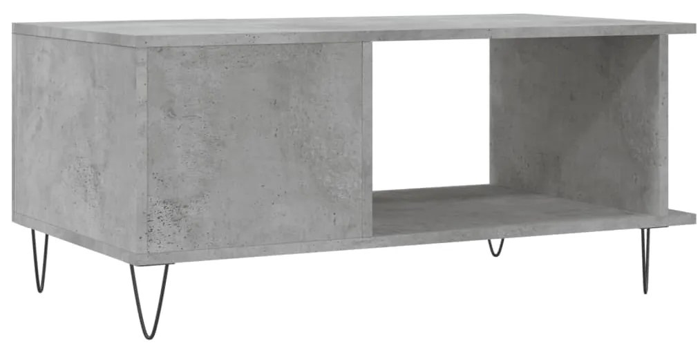 Mesa de centro 90x50x40 madeira processada cinza cimento
