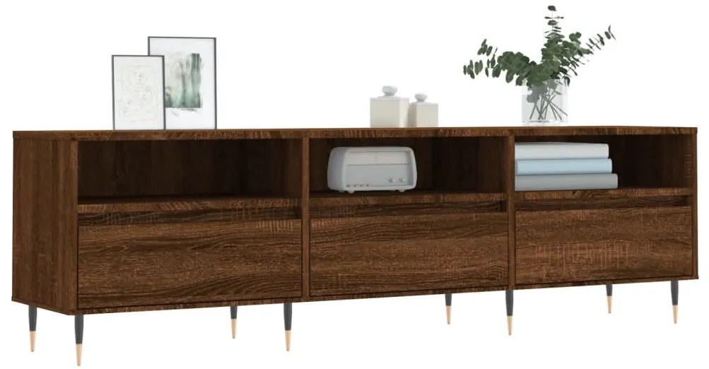 Móvel TV 150x30x44,5 cm derivados de madeira carvalho castanho