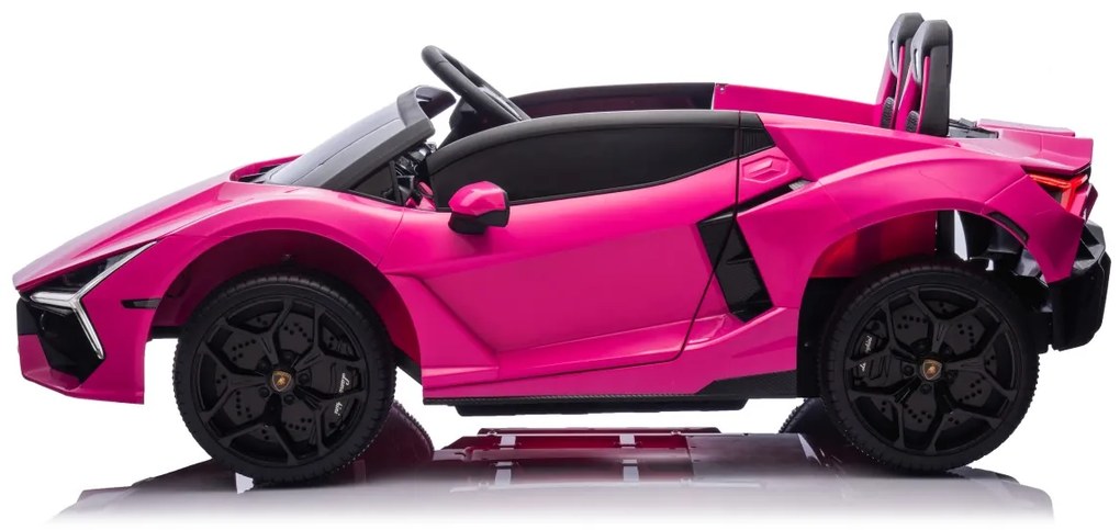 Carro elétrico para Crianças 2 Lugares Lamborghini Revuelto XL STRONG 24V, Rodas AR bombeado, Assento Couro ecológico Rosa
