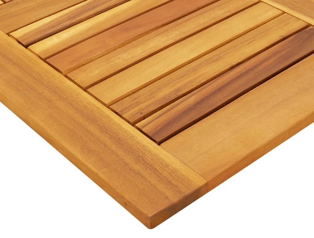 Tampo de mesa quadrado 80x80x2,2 cm madeira de acácia maciça