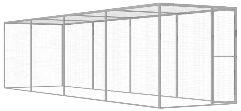 Jaula para gatos 6x1,5x1,5 m aço galvanizado