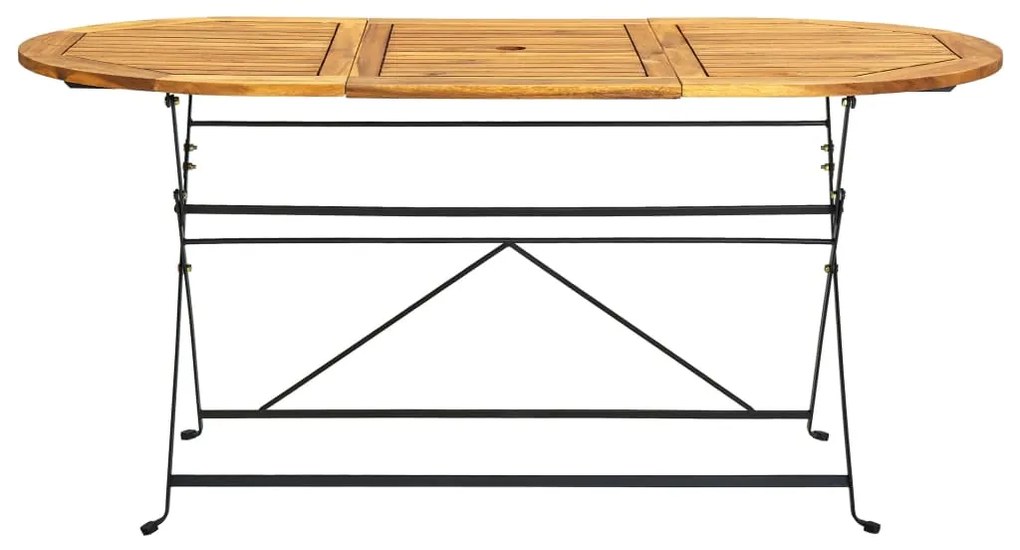 9 pcs conjunto de jantar dobrável p/ exterior acácia maciça