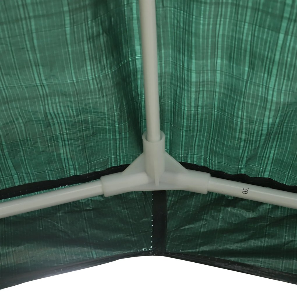 Outsunny Tenda Desmontável para Jardim com Tubo de Aço Tenda para Campismo Exterior 330x240x215 cm Verde