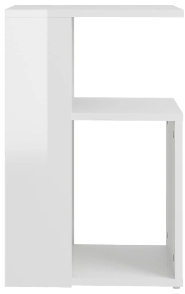 Mesa de apoio 36x30x56 cm contraplacado branco brilhante
