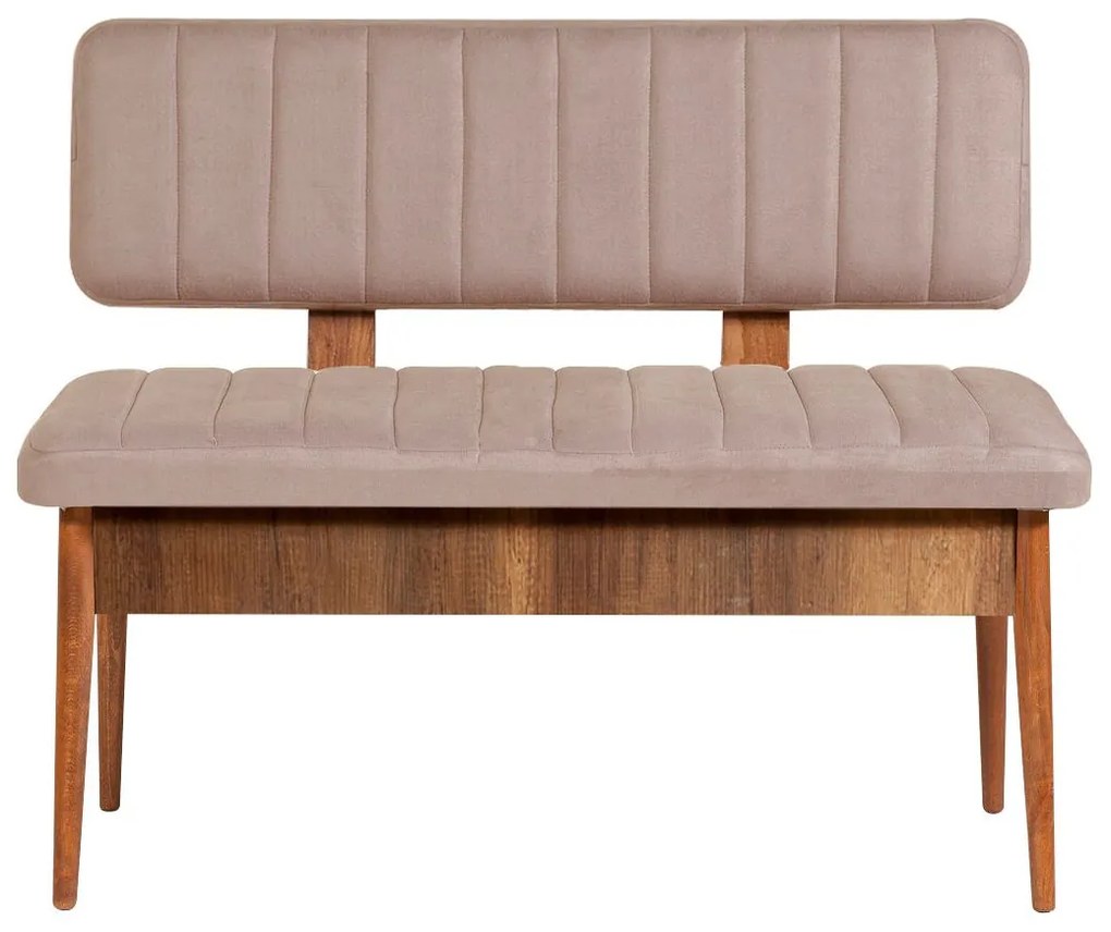 Conjunto de Mesa de Jantar Extensível Vina – Nogueira – 130x77x80 cm