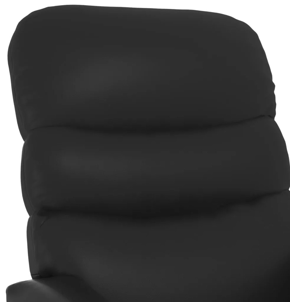 Poltrona reclinável couro artificial preto