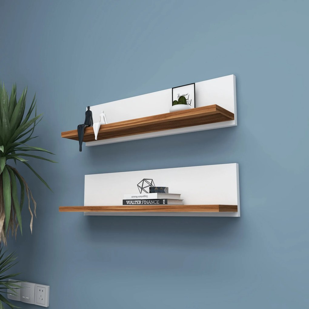 **** Prateleira de Parede Shelf – Branco – 60 cm x 15 cm x 13 cm (2 Pe