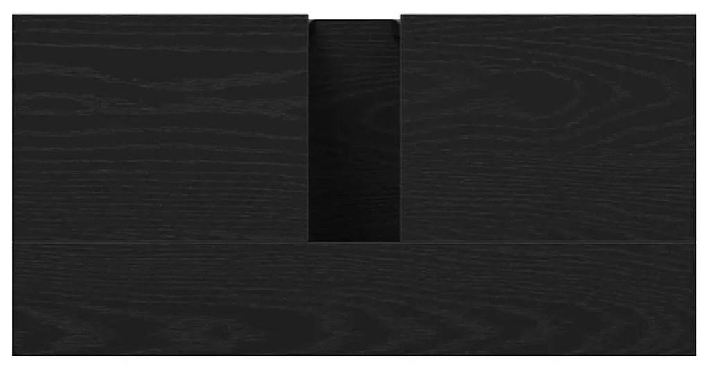 Armário para Pia de Banheiro vidaXL Carvalho Preto 60x30x60 cm Madeira