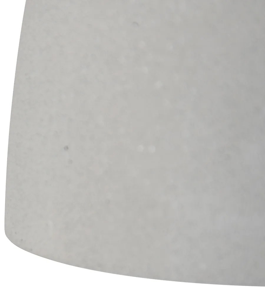 Candeeiro suspenso moderno preto com betão cinzento 3 luzes - Eton Moderno