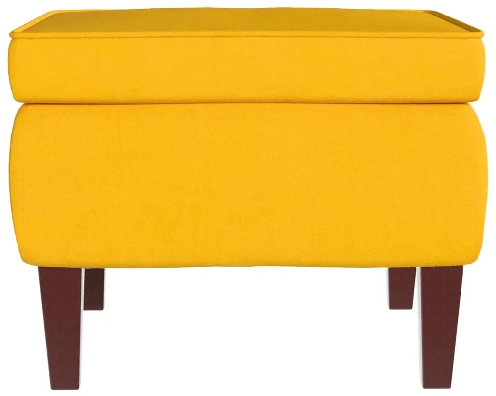 Cadeira de baloiço c/ pernas de metal e banco veludo amarelo