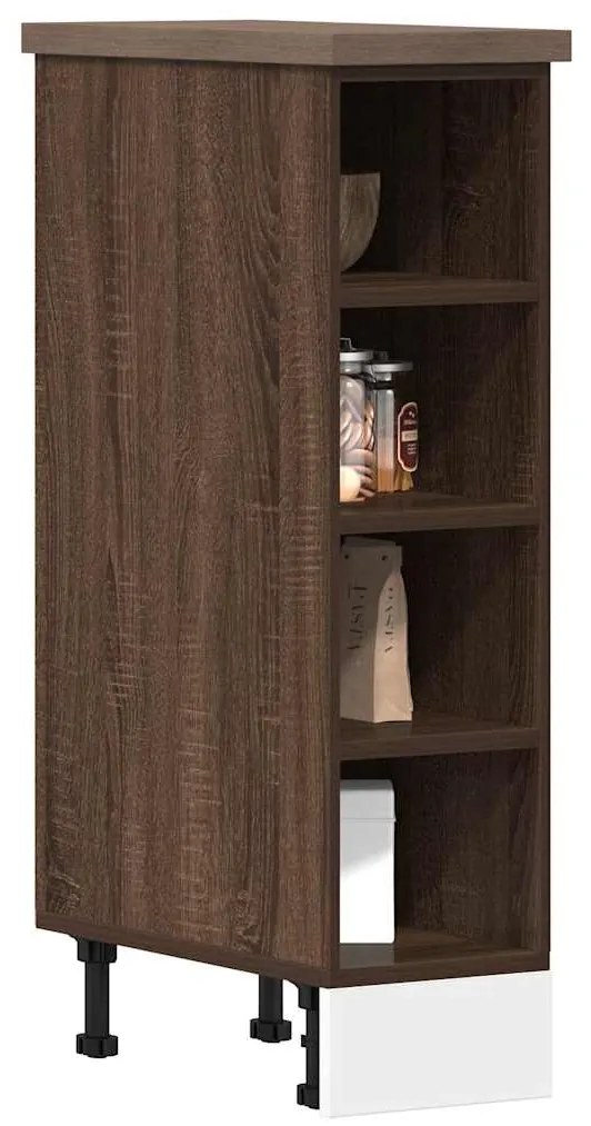 vidaXL Armário inferior “Riga” 20x44,5x81,5cm carvalho castanho