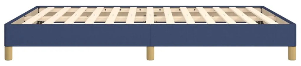 Estrutura de cama sem colchão 140x200 cm tecido azul