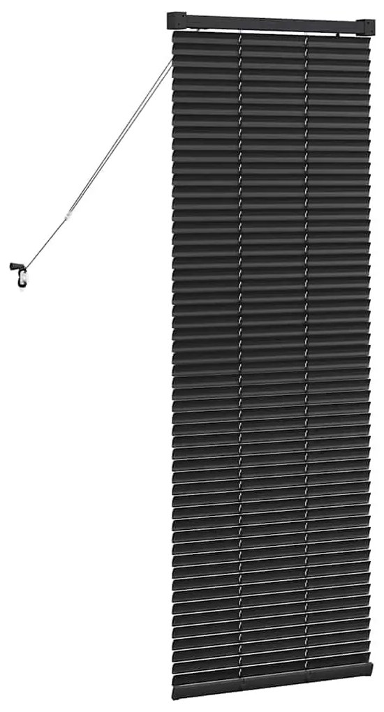 Persiana de Janela com cortinas Outros Manual Preto 80 x 130 cm Alumín