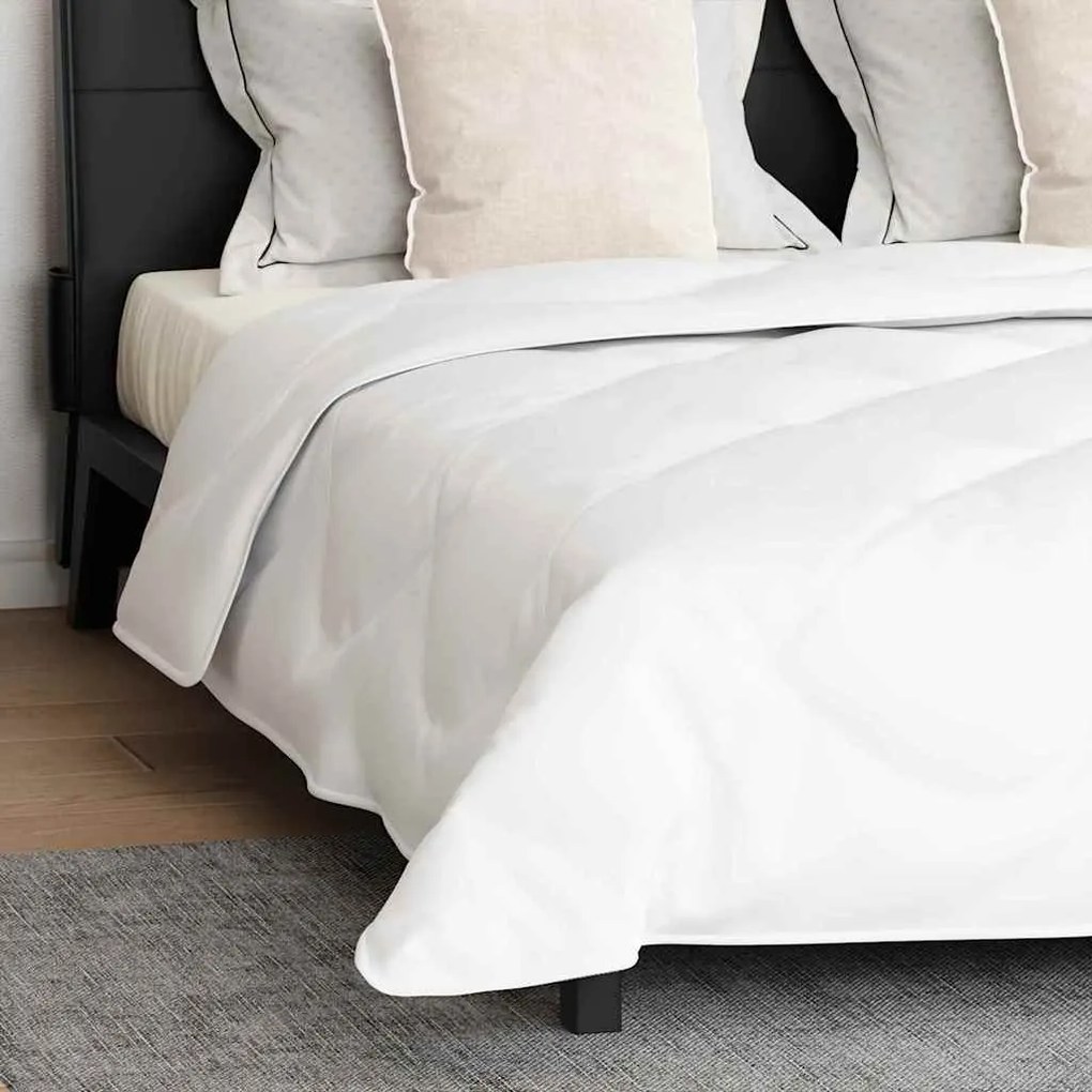 Edredão com travesseiro 3 pcs Branco 240 x 200 cm Microfibra