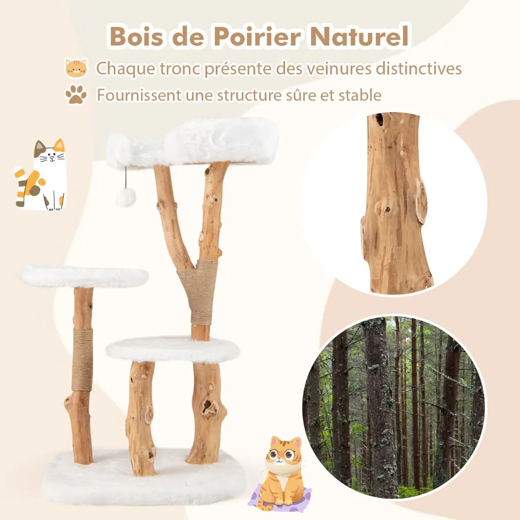 Árvore para gatos do chão ao teto com altura ajustável e poste extra - Verde