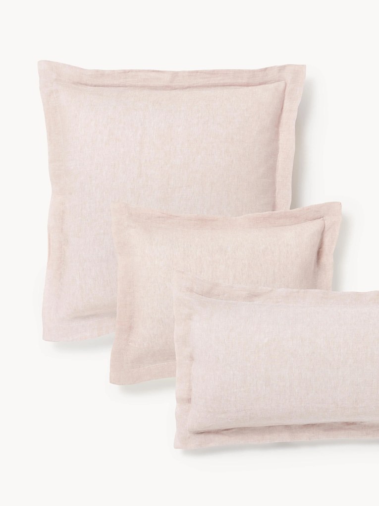 Fronha de almofada em linho com bainha elevada Linna