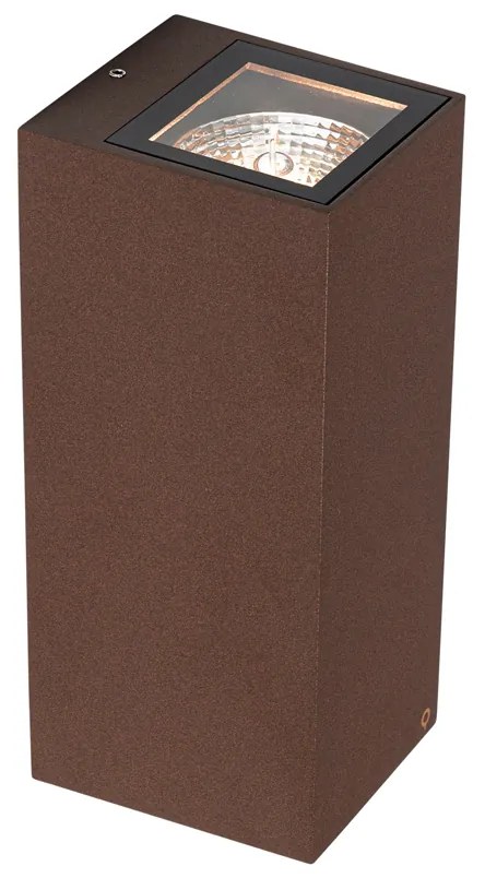 Candeeiro de parede industrial castanho ferrugem 2 luzes AR70 IP54 - Baleno Industrial