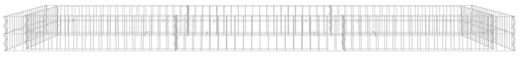 Canteiro elevado/cesto gabião 300x100x20 cm aço galvanizado