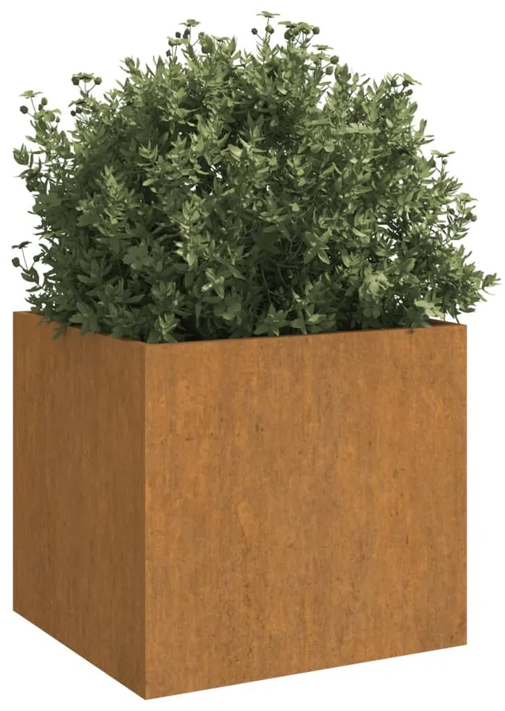 Vasos/floreiras 2 pcs 49x47x46 cm aço corten